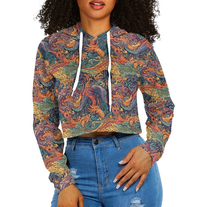 Women's midriff-baring sweatshirt - Chinese