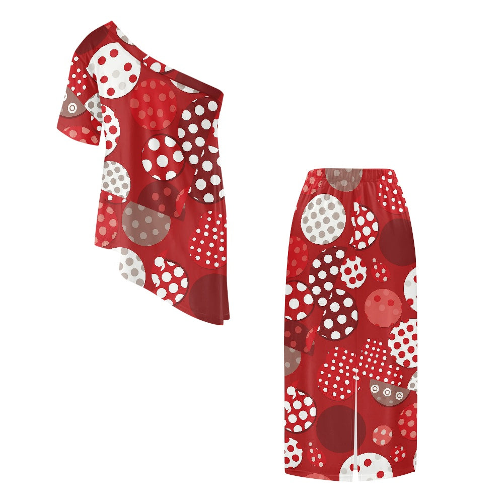 Elegant Off-Shoulder Two-Piece Dress for Women