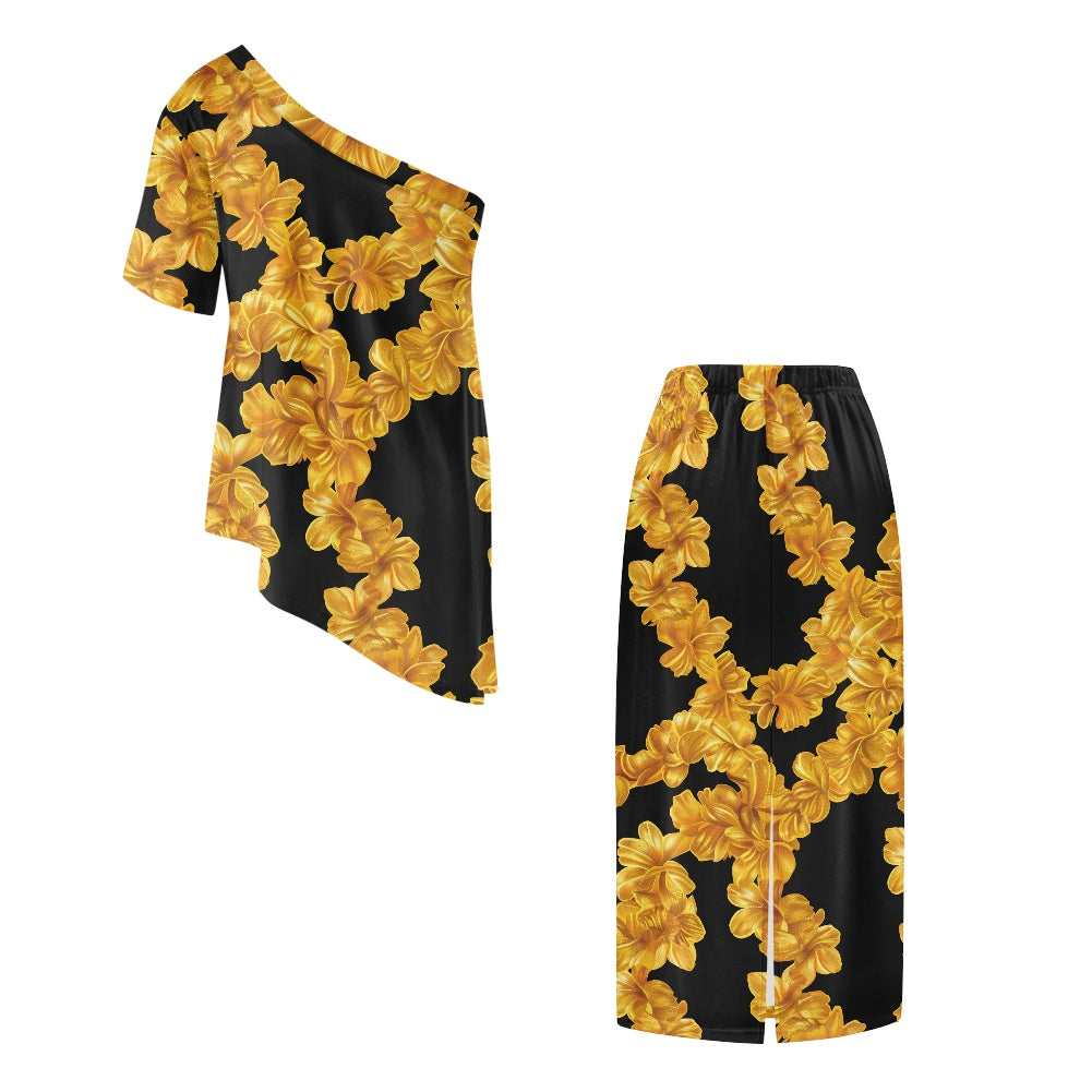 Elegant Off-Shoulder Two-Piece Dress for Women