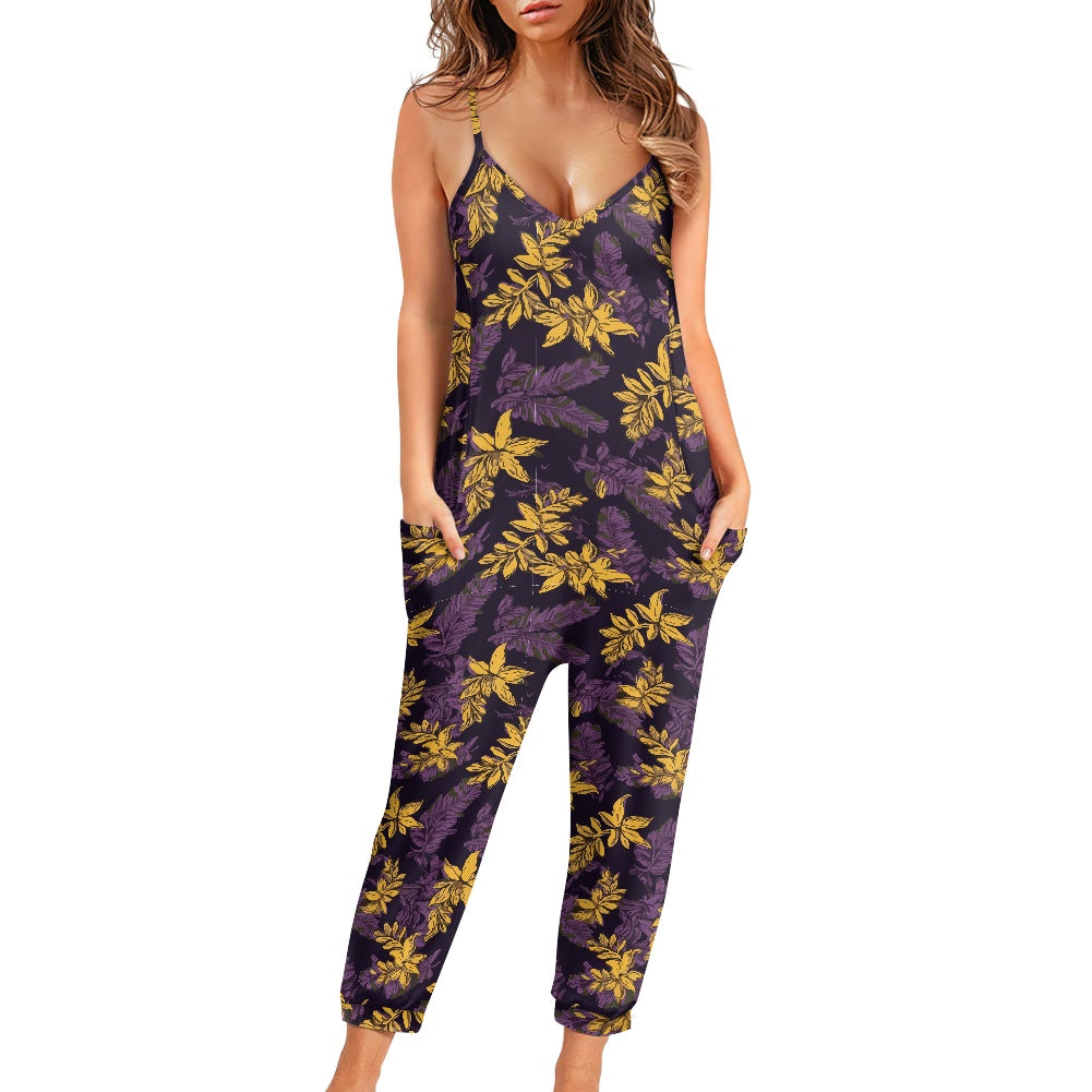Purple and Gold Rompers - Exclusive One-of-a-Kind Luxury Romper - Limited Edition, Ethically Made, and Stylishly Comfortable