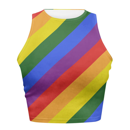 Rainbow Tight tank top white