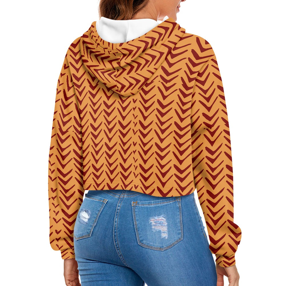 Women's midriff-baring sweatshirt - Mudcloth