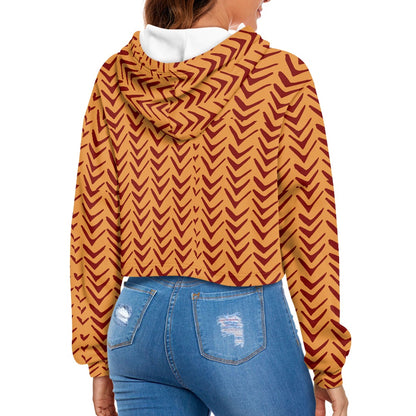 Women's midriff-baring sweatshirt - Mudcloth