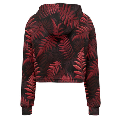 Women's midriff-baring sweatshirt - Tropical Red