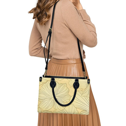 Women's PU leather twill handbag