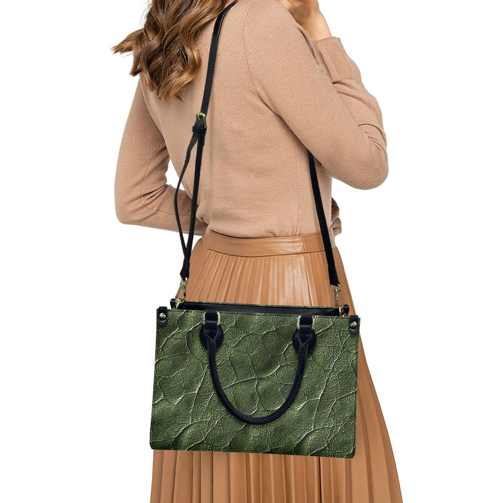 Verdant Harmony: Nature-Inspired PU Leather Twill with Modern Flair Women's Handbag