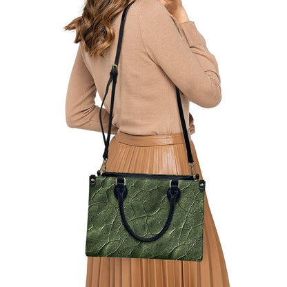 Verdant Harmony: Nature-Inspired PU Leather Twill with Modern Flair Women's Handbag