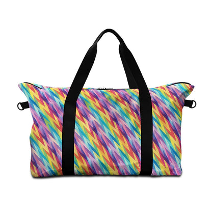 Rainbow Chevrons Geometric Lightweight luggage white ONESIZE