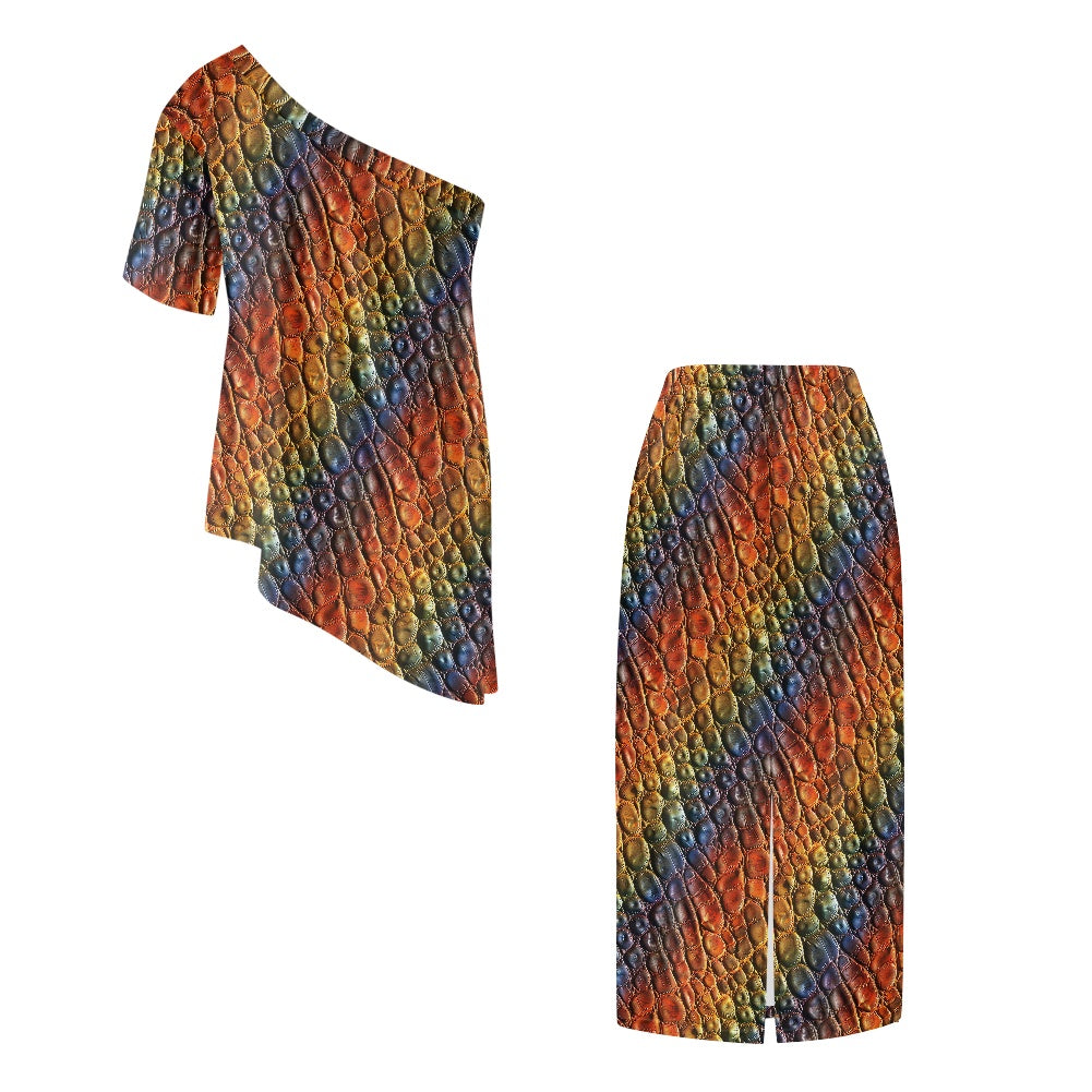 Elegant Off-Shoulder Two-Piece Dress for Women