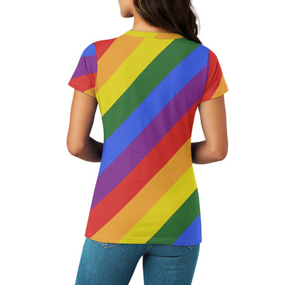Rainbow Women's V-neck T-shirt