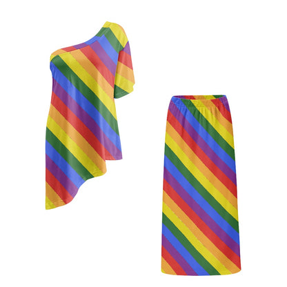 Elegant Off-Shoulder Two-Piece Dress for Women