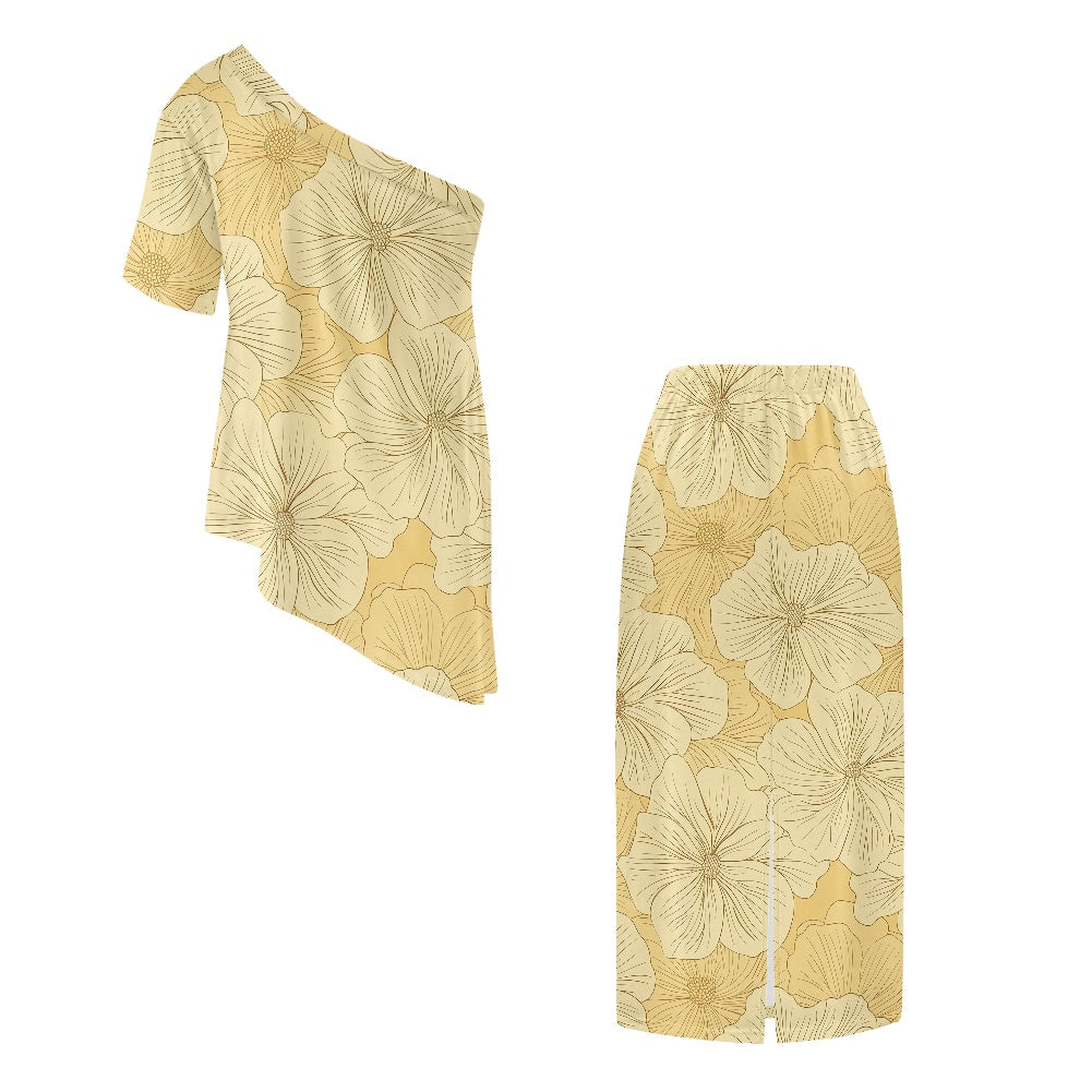 Elegant Off-Shoulder Two-Piece Dress for Women