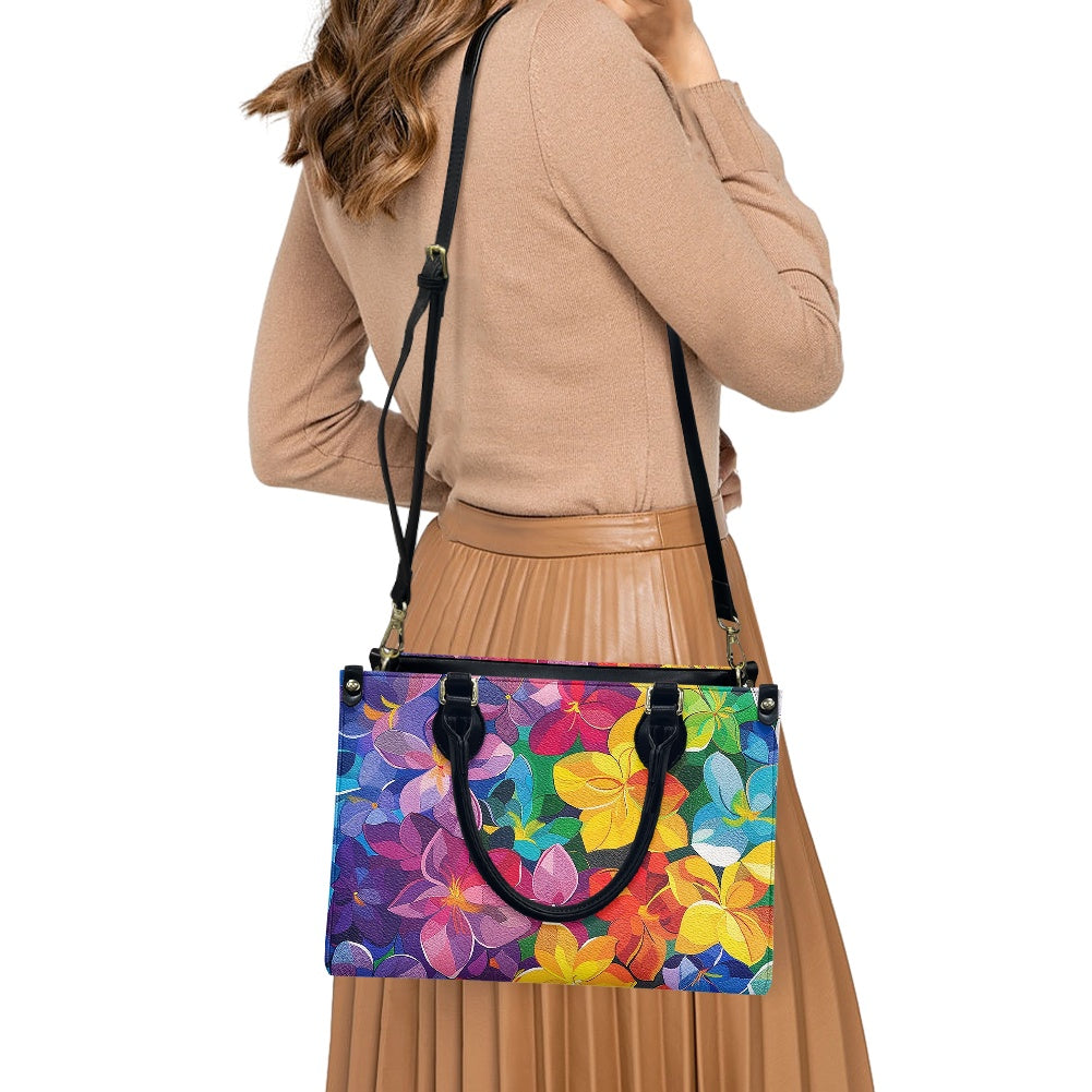 Women's PU leather twill handbag