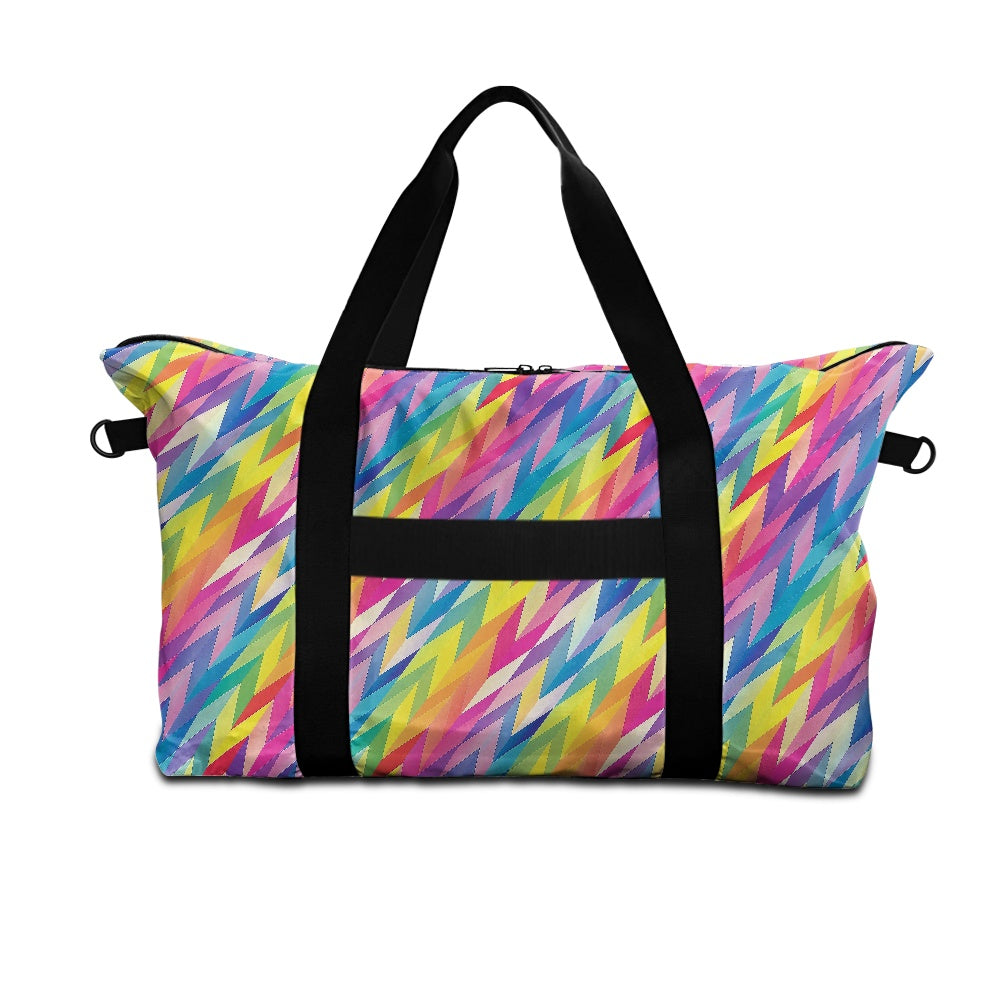 Geometric Chevrons Rainbow Lightweight luggage