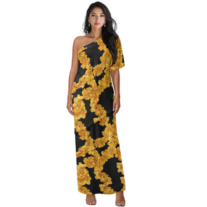 Elegant Off-Shoulder Two-Piece Dress for Women white