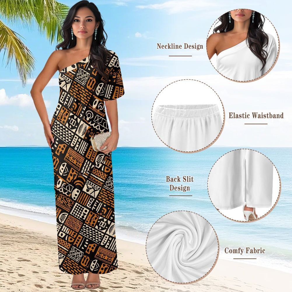 Elegant Off-Shoulder Two-Piece Dress for Women