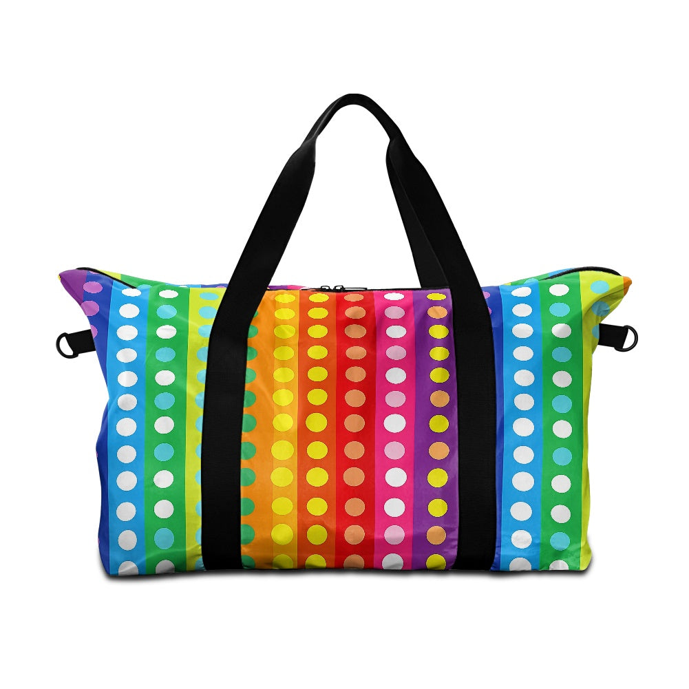 Vertical Lines with Polka Dots Lightweight luggage white ONESIZE