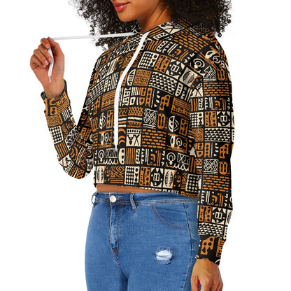 Women's midriff-baring sweatshirt - Ethnic African