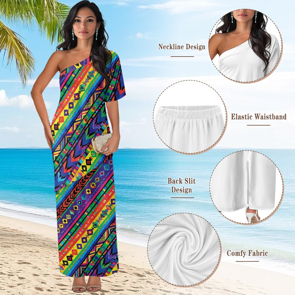 Elegant Off-Shoulder Two-Piece Dress for Women