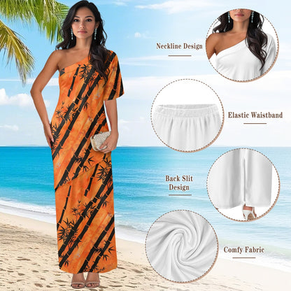 Elegant Off-Shoulder Two-Piece Dress for Women