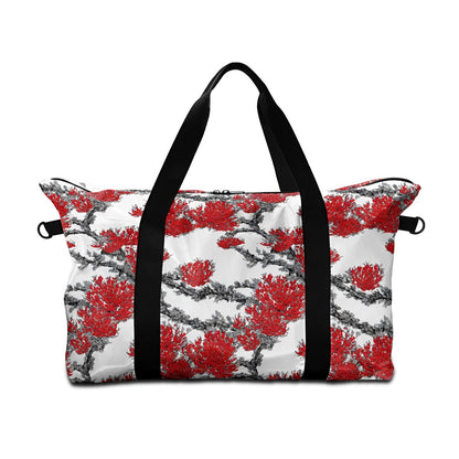 Red Floral Lightweight luggage white ONESIZE