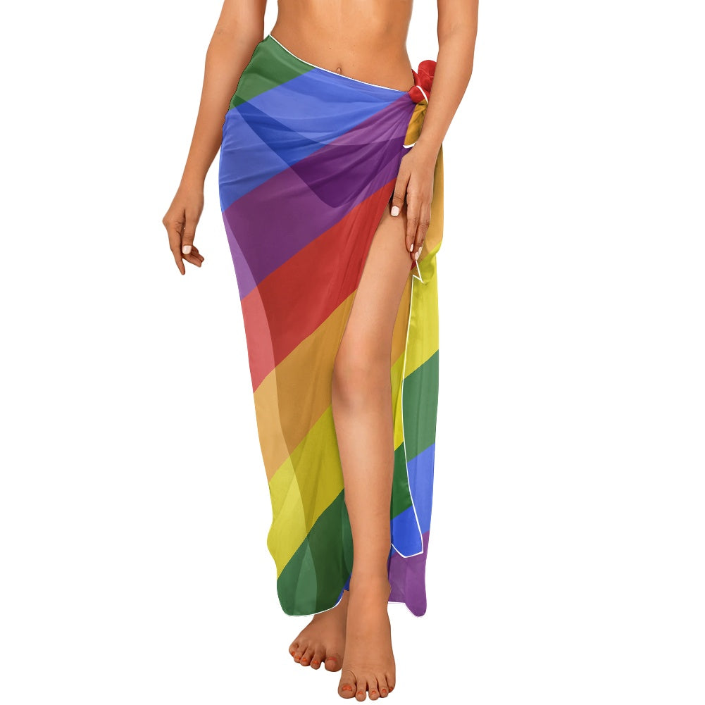 Bikini cover-up beach bathing suit cover-up Rainbow ONESIZE