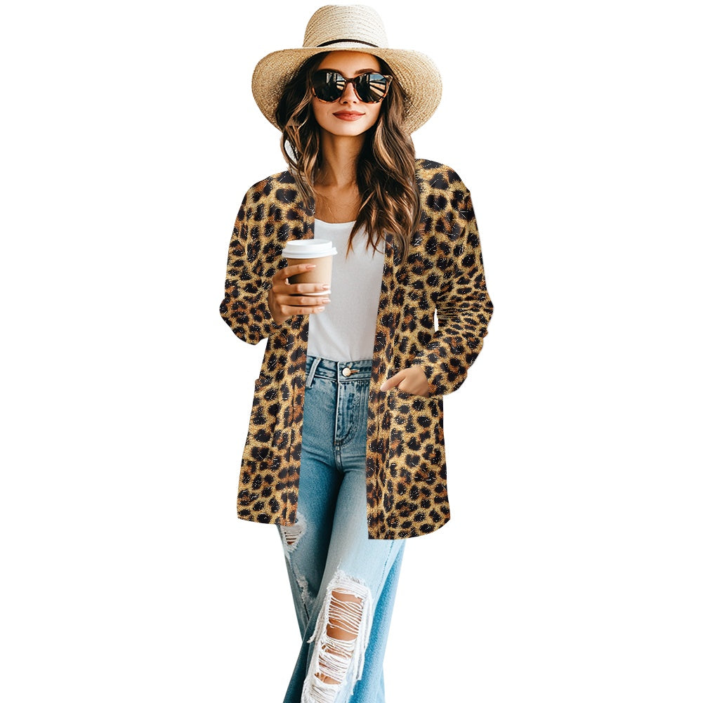 Long-sleeved cardigan jacket white