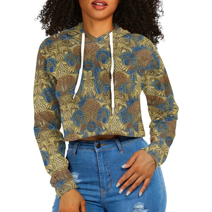 Women's midriff-baring sweatshirt - Abstract
