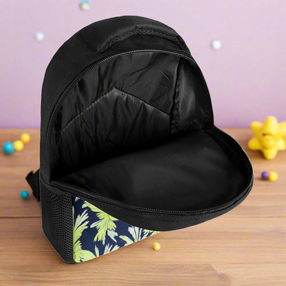 Palm Fronds - Lime Green and Black 12 Inch Toddler Felt Backpack