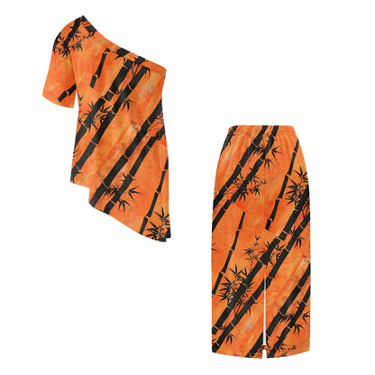 Elegant Off-Shoulder Two-Piece Dress for Women