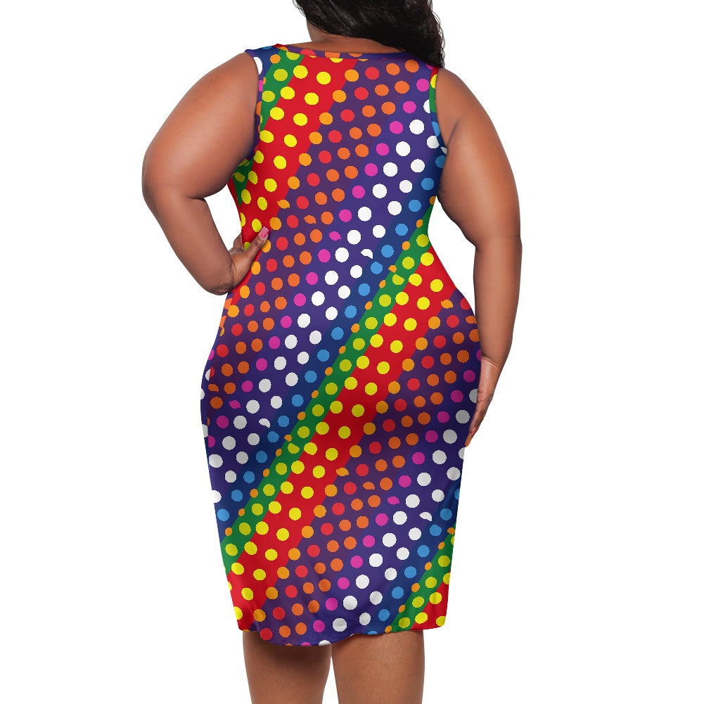 Women's sleeveless plus size dress