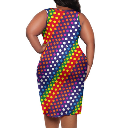 Women's sleeveless plus size dress