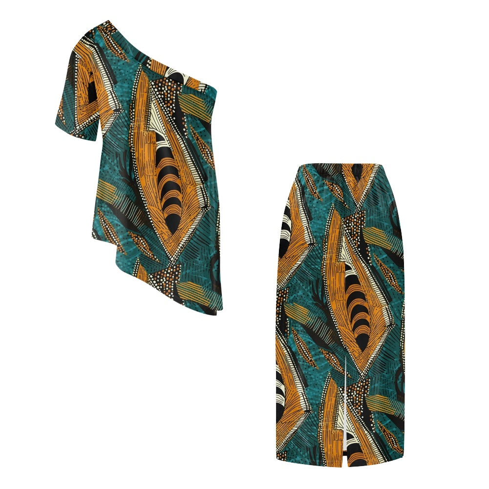 Elegant Off-Shoulder Two-Piece Dress for Women