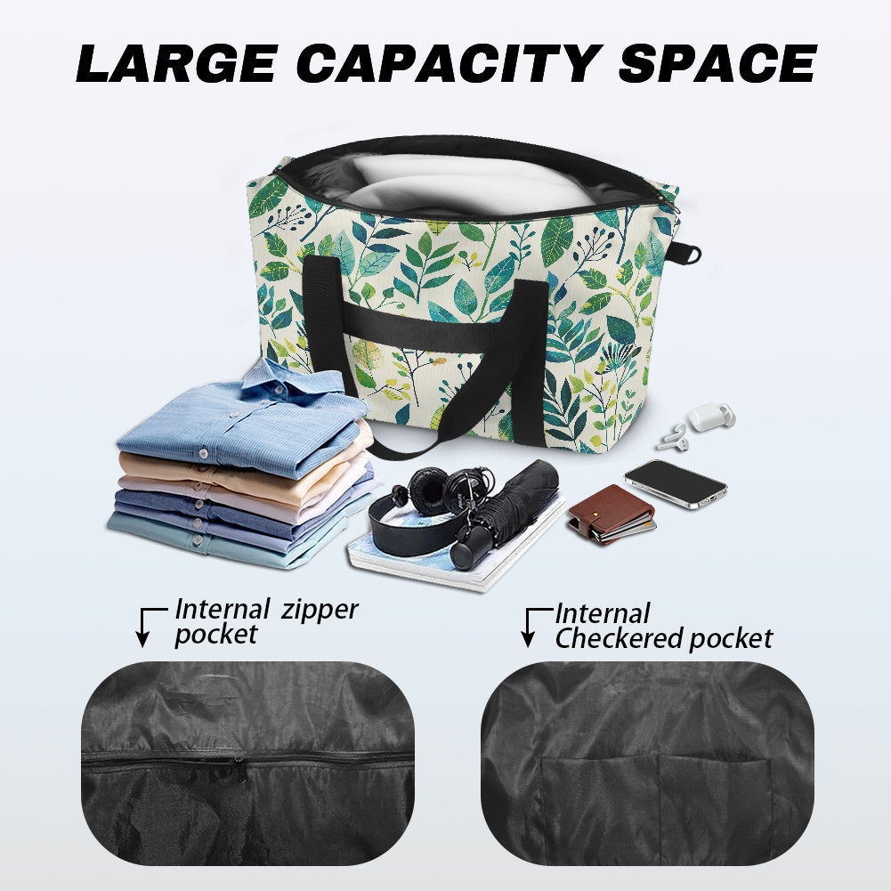 Green Floral Lightweight luggage