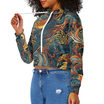 Women's midriff-baring sweatshirt - Chinese