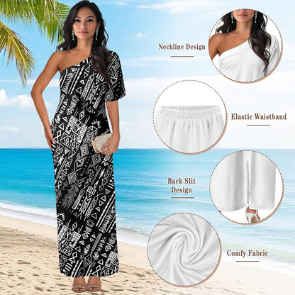 Elegant Off-Shoulder Two-Piece Dress for Women