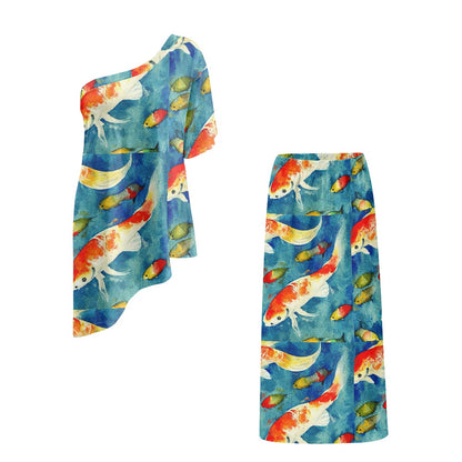 Elegant Off-Shoulder Two-Piece Dress for Women