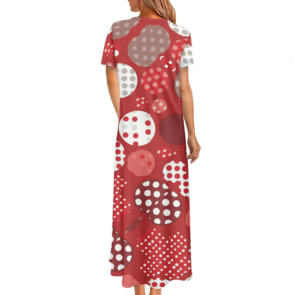 Round neck short sleeve dress