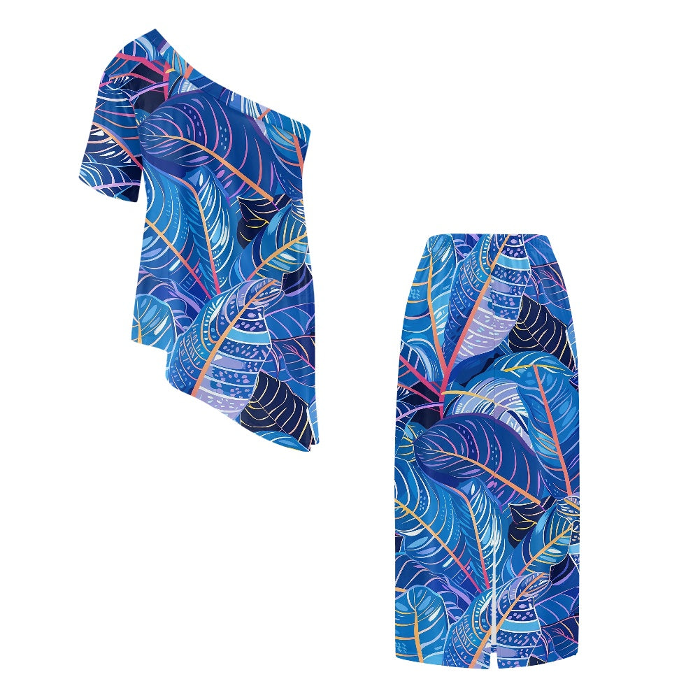 Elegant Off-Shoulder Two-Piece Dress for Women