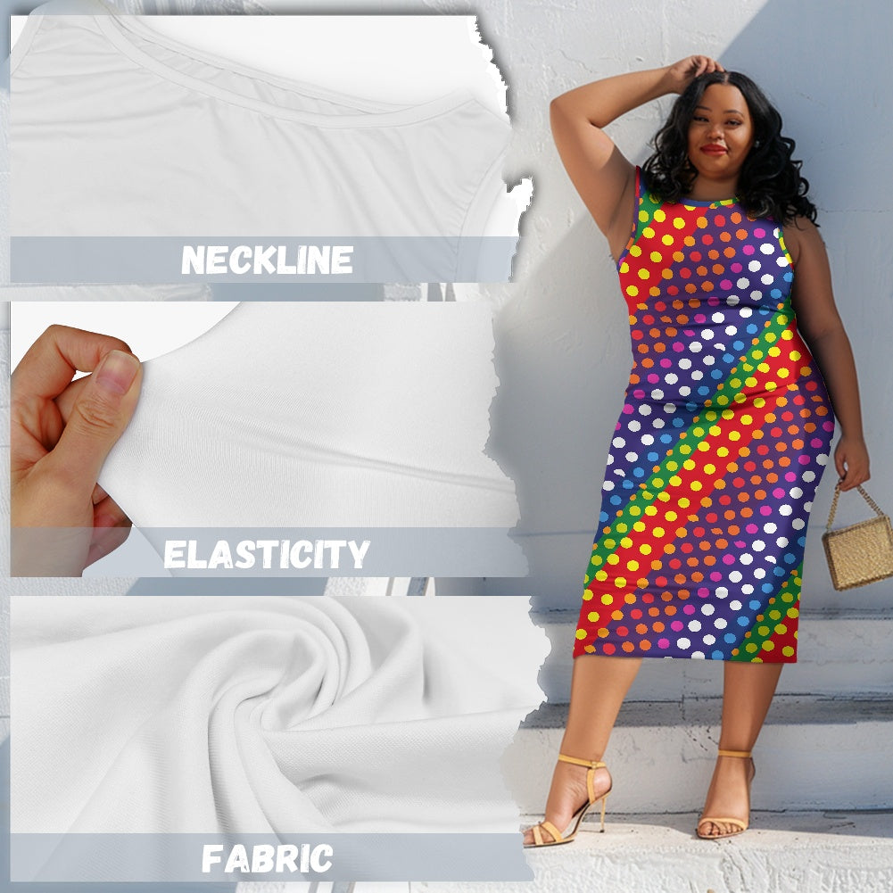 Women's sleeveless plus size dress