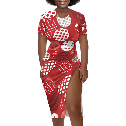 women's slit sheath dress