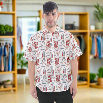 Baseball Men's Hawaiian Shirt | Men's Aloha Shirt