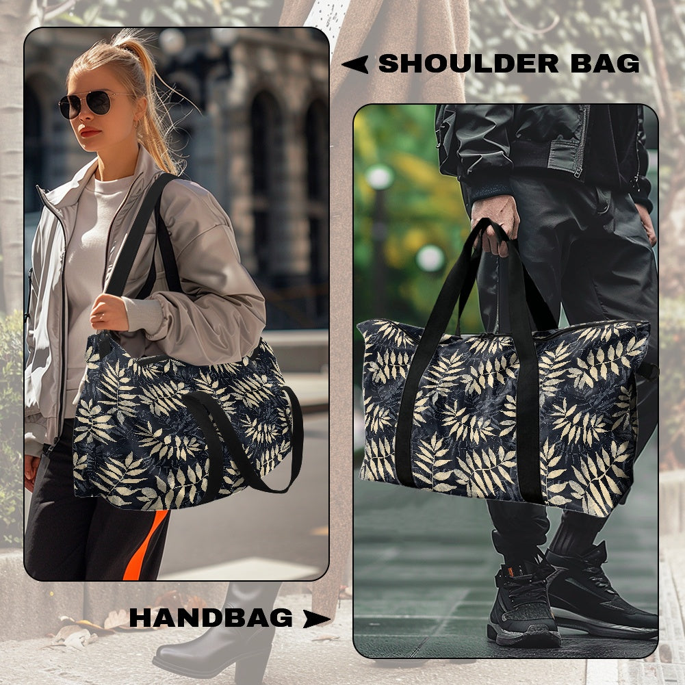 Japanese Shibori dye pattern with delicate leaf outlines Lightweight luggage