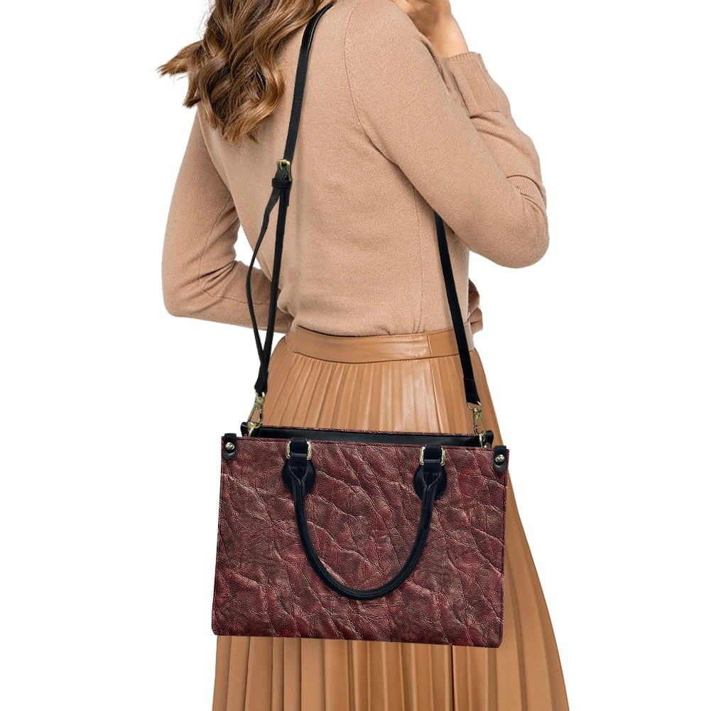 Dark Brown Women's PU leather twill handbag