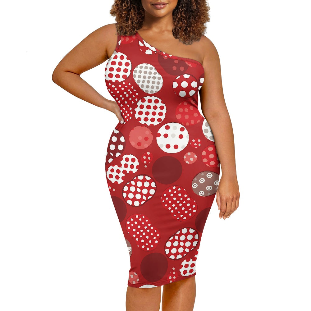 Women's one-shoulder slim dress