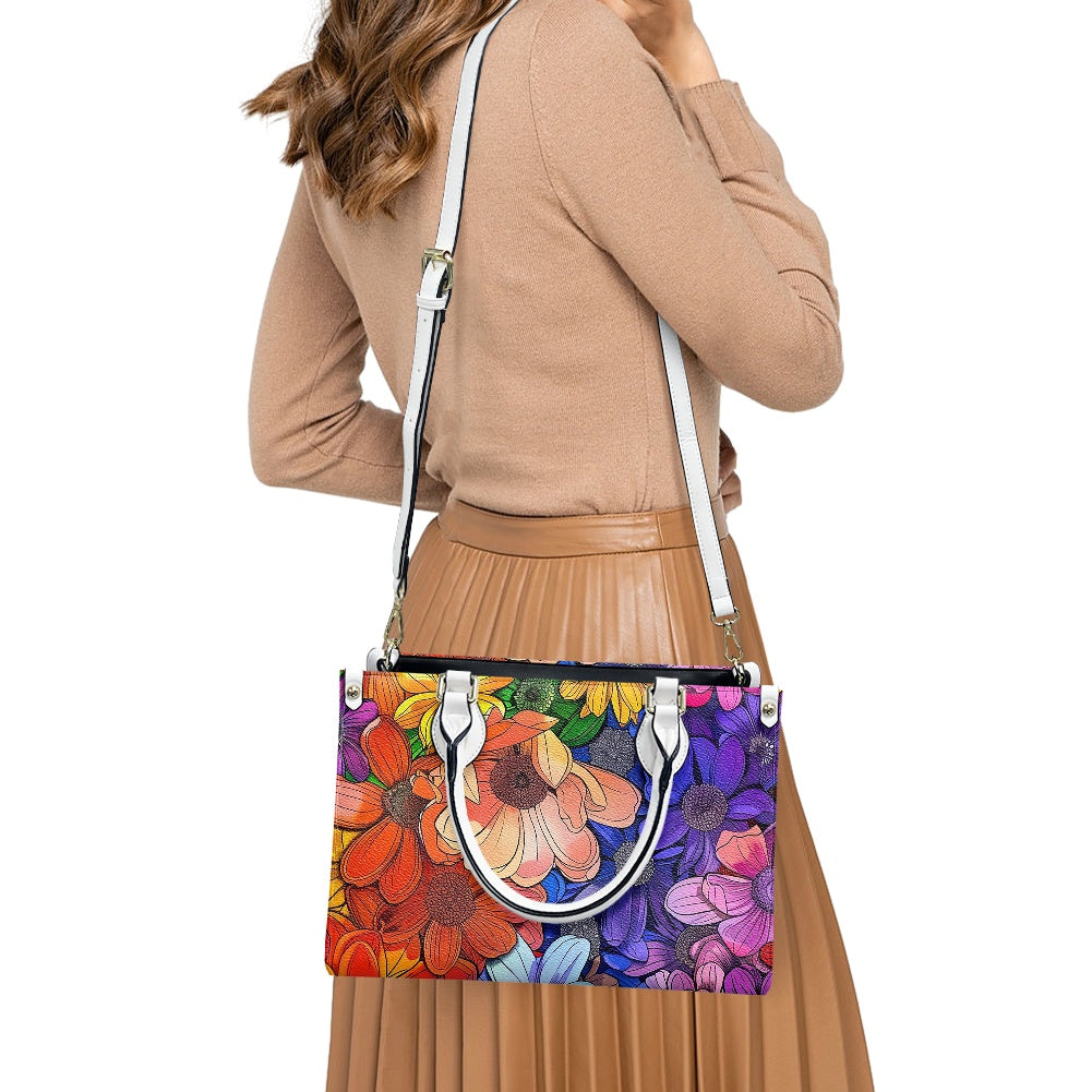 Women's PU leather twill handbag