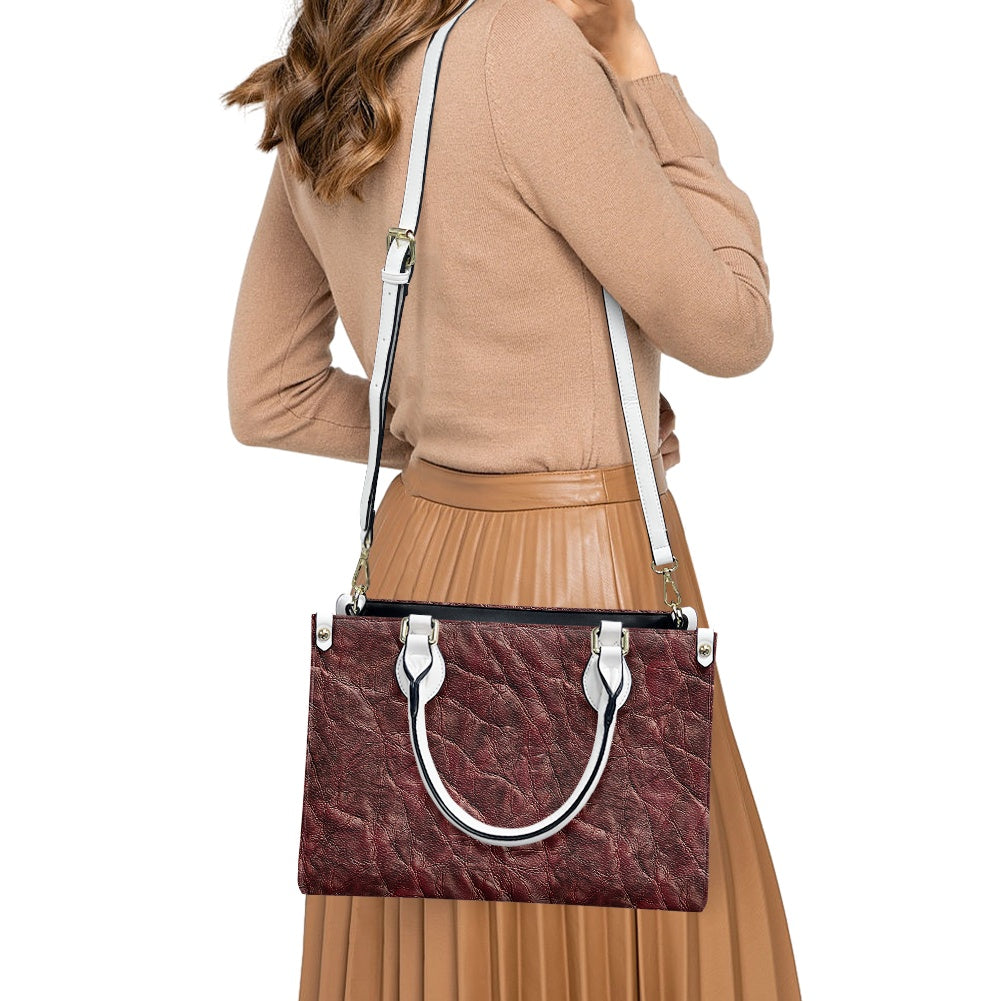 Dark Brown Women's PU leather twill handbag