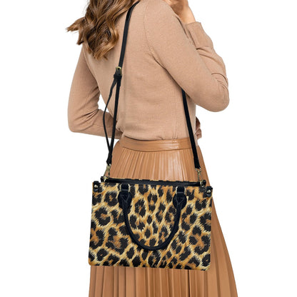 Savannah Style: Fierce Leopard-Print for Women's PU Leather Twill Handbag