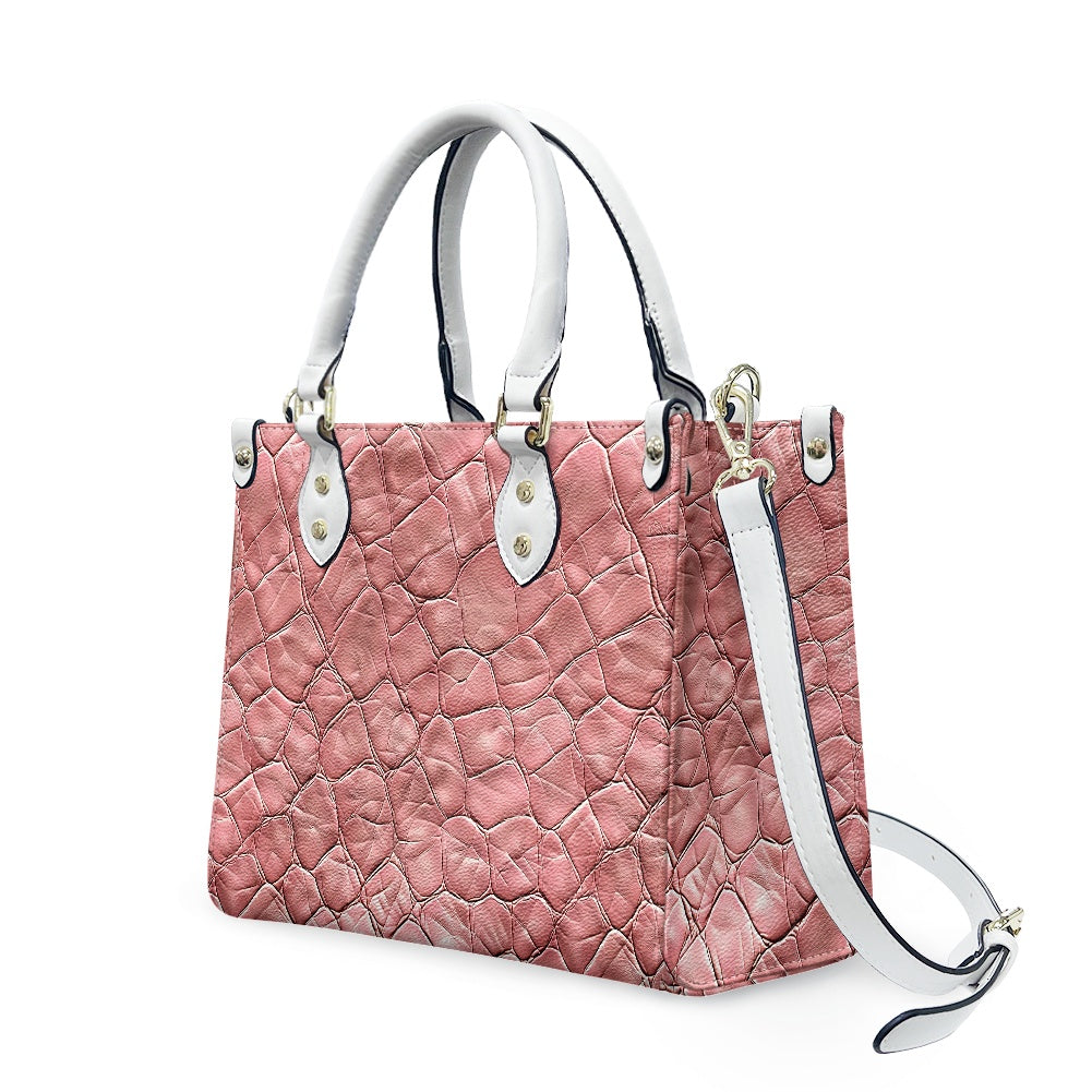 Pink Lambskin print Women's PU leather twill handbag