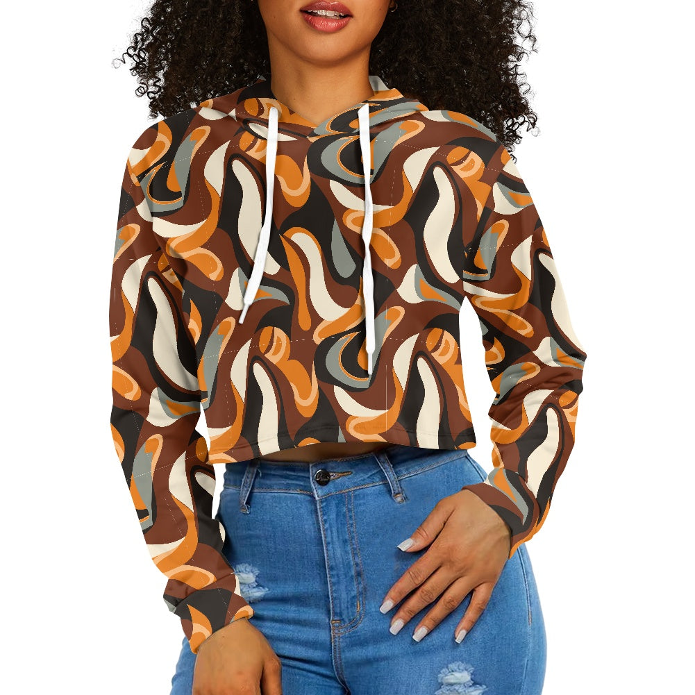 Women's midriff-baring sweatshirt - Ethnic